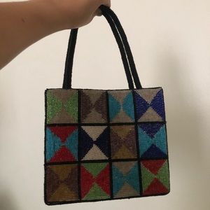 Beaded handbag/ mini tote bag
